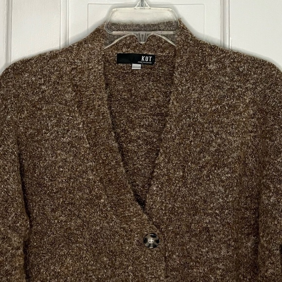 KUT FROM THE KLOTH Addie Cardigan in Brown Button Front Size XS Comfy Neutral - Picture 5 of 15
